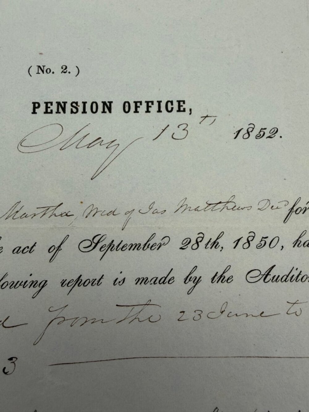 1852 US Pension Office Letter Bounty Land Claim Rejected Syracuse NY US Gov Doc - Picture 5 of 7